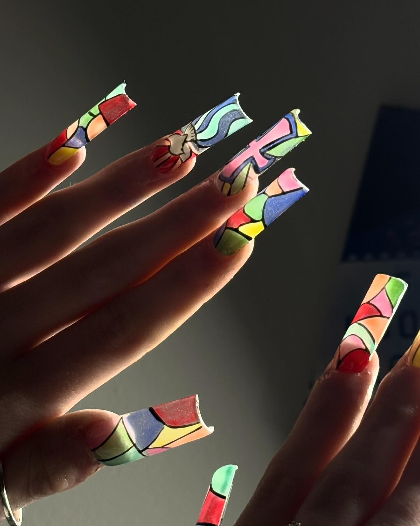 43 Latest Long Nail Designs To Try in Today! 50 Bold Geometry on Long Square Nails