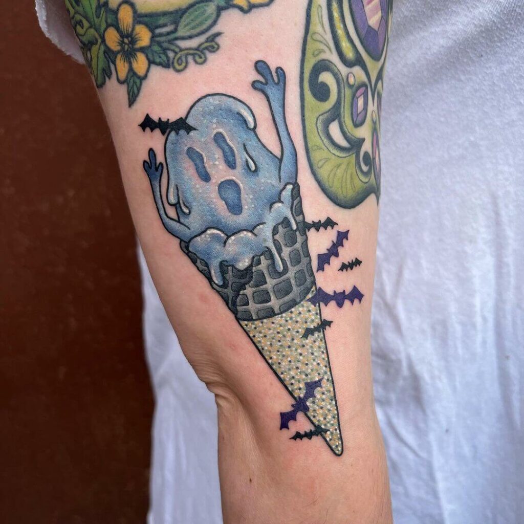 11+ Ice-Cream Tattoo Ideas You Have To See To Believe! 13 Boo-Berry Ice Cream Tattoo