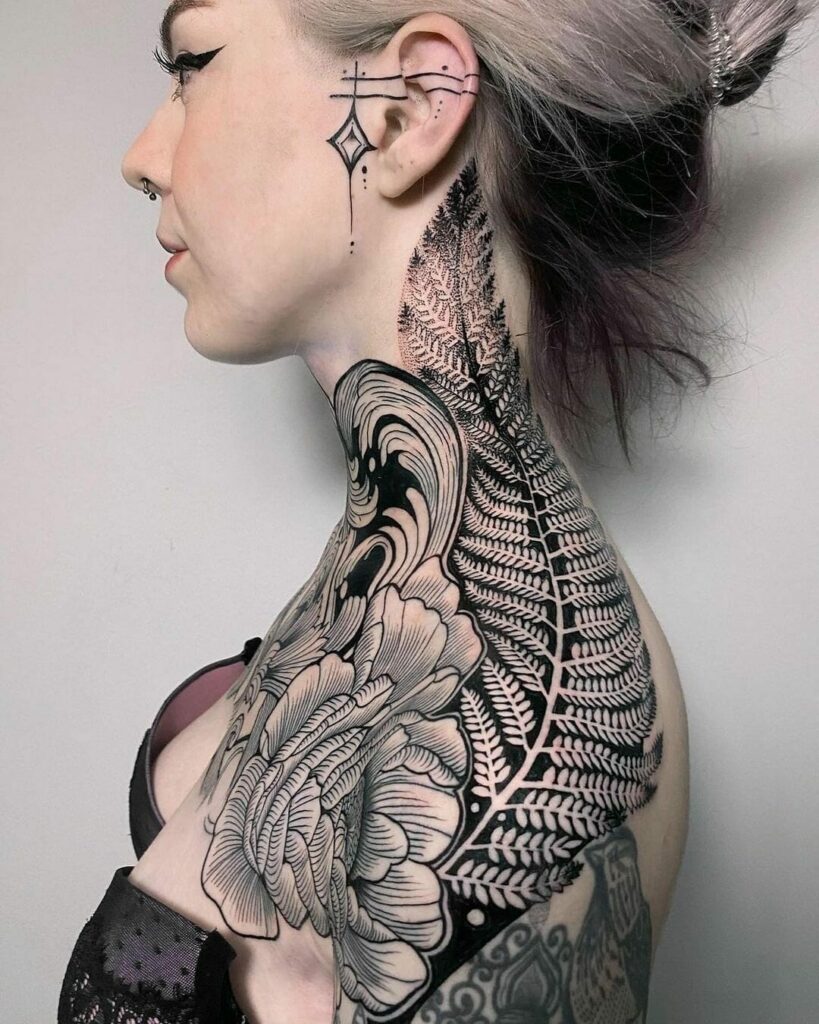 12+ Neck Sleeve Tattoo Ideas To Inspire You! 20 Botanical Neck Tattoos For Men And Women