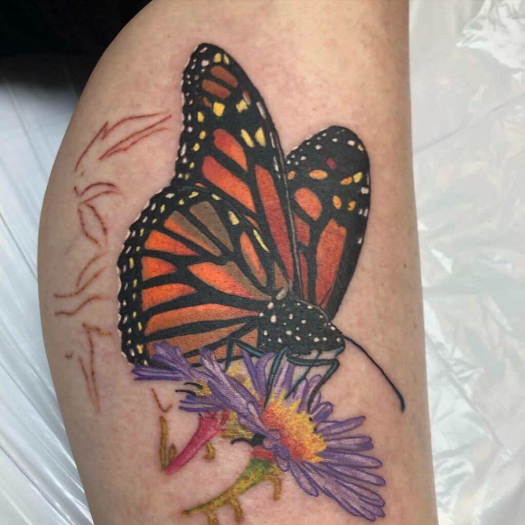 200 Monarch Butterfly Tattoo Ideas for 2024 16 Bright And Colorful Monarch Butterfly Tattoo Designs