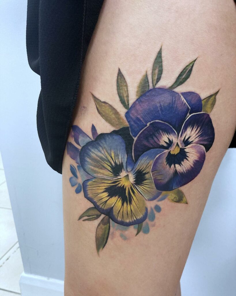 13+ Pansies Tattoo Ideas To Inspire You! 14 Bright And Colorful Pansy Tattoo Designs