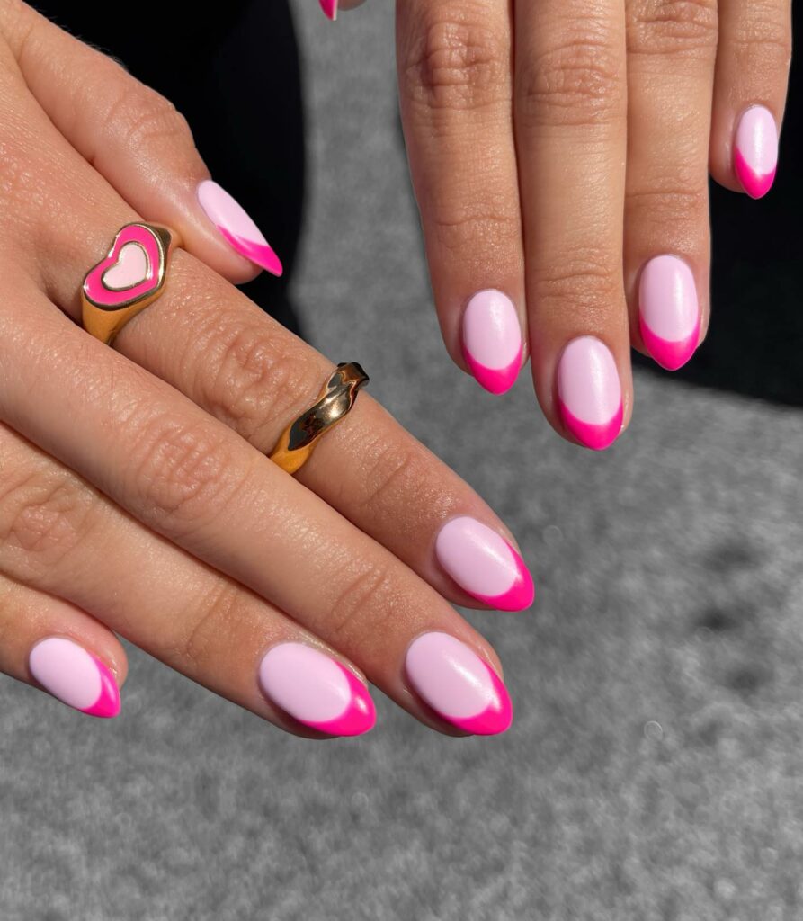 20 Latest Hot Pink French Tip Nails Ideas To Try In 2024! 17 Short Hot Pink French Nails