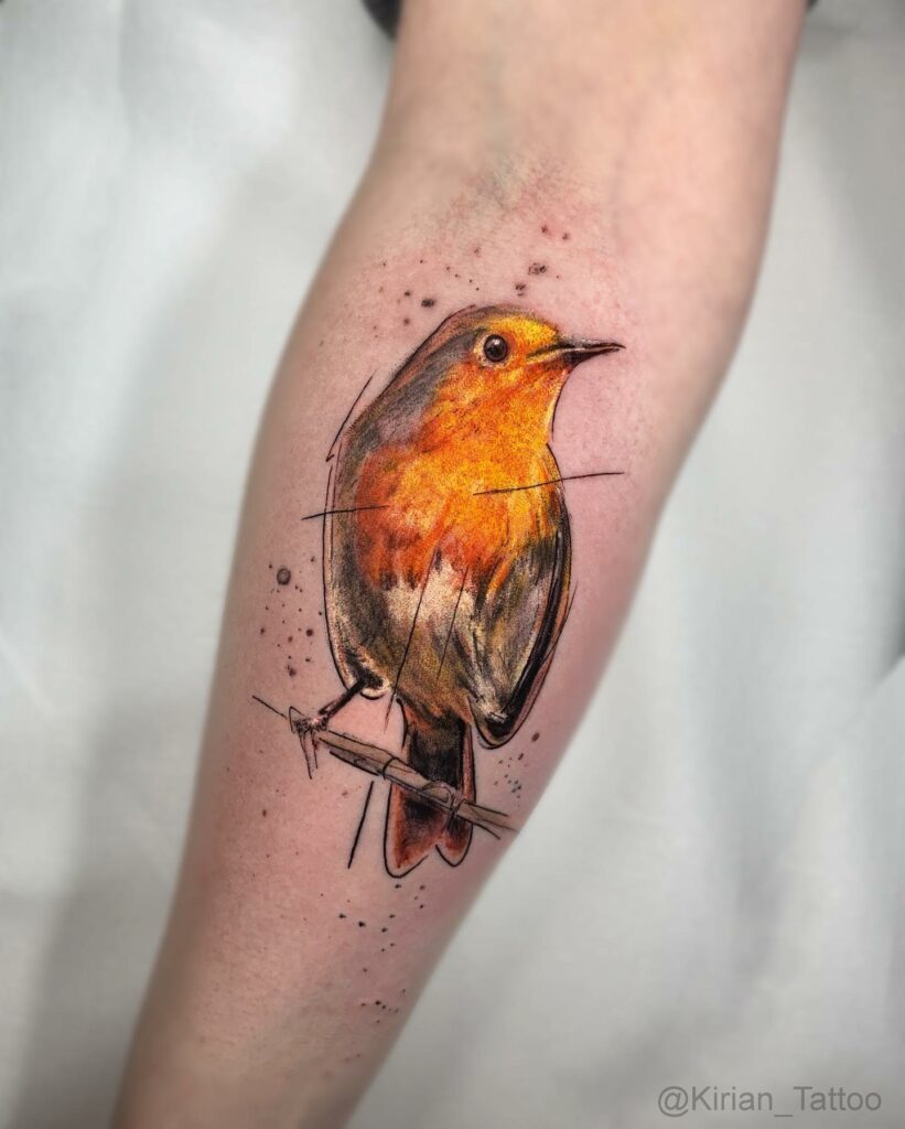 11+ Small Watercolor Tattoo Ideas That Will Blow Your Mind! 11 Bright Yellow Color Bird Tattoo