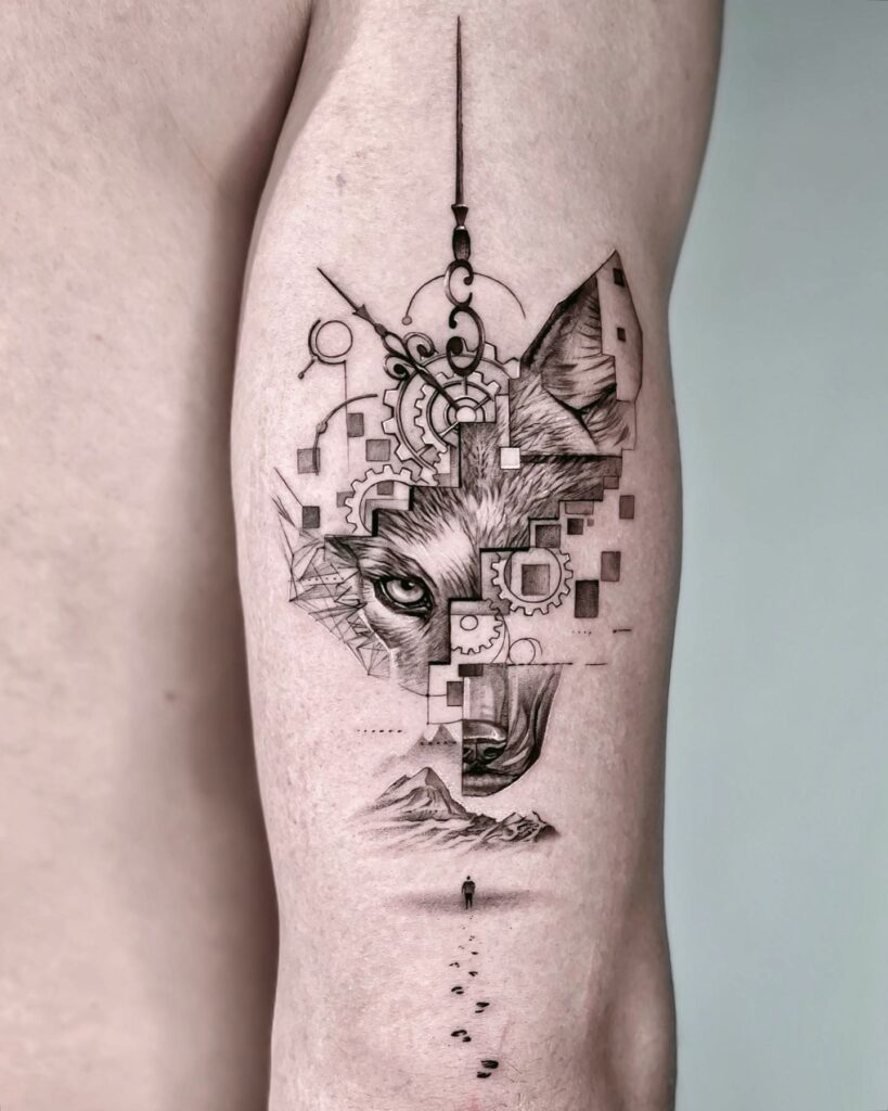 10+ Small Clock Tattoo Ideas That Will Blow Your Mind! 11 Broken Clock Lion Eye Tattoo