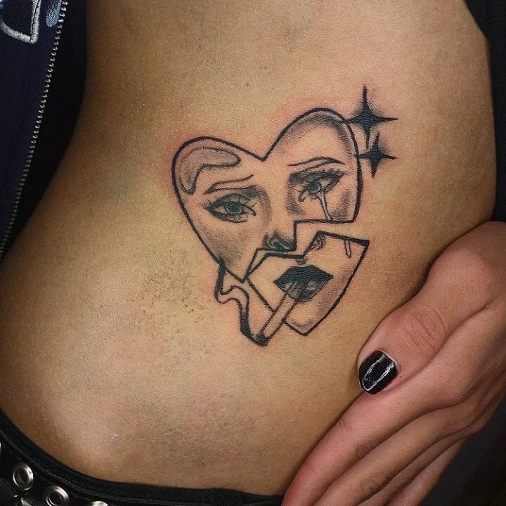 10+ Small Heart Tattoos Ideas That Will Blow Your Mind! 15 Broken Heart Tattoo Designs
