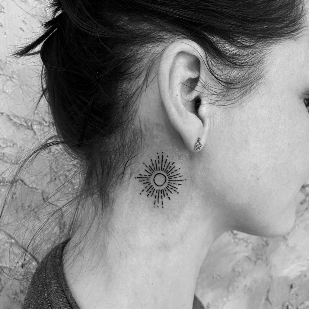 12+ Star Tattoo Behind Ears Ideas To Inspire You! 17 Burning Bright Yellow Star Tattoo