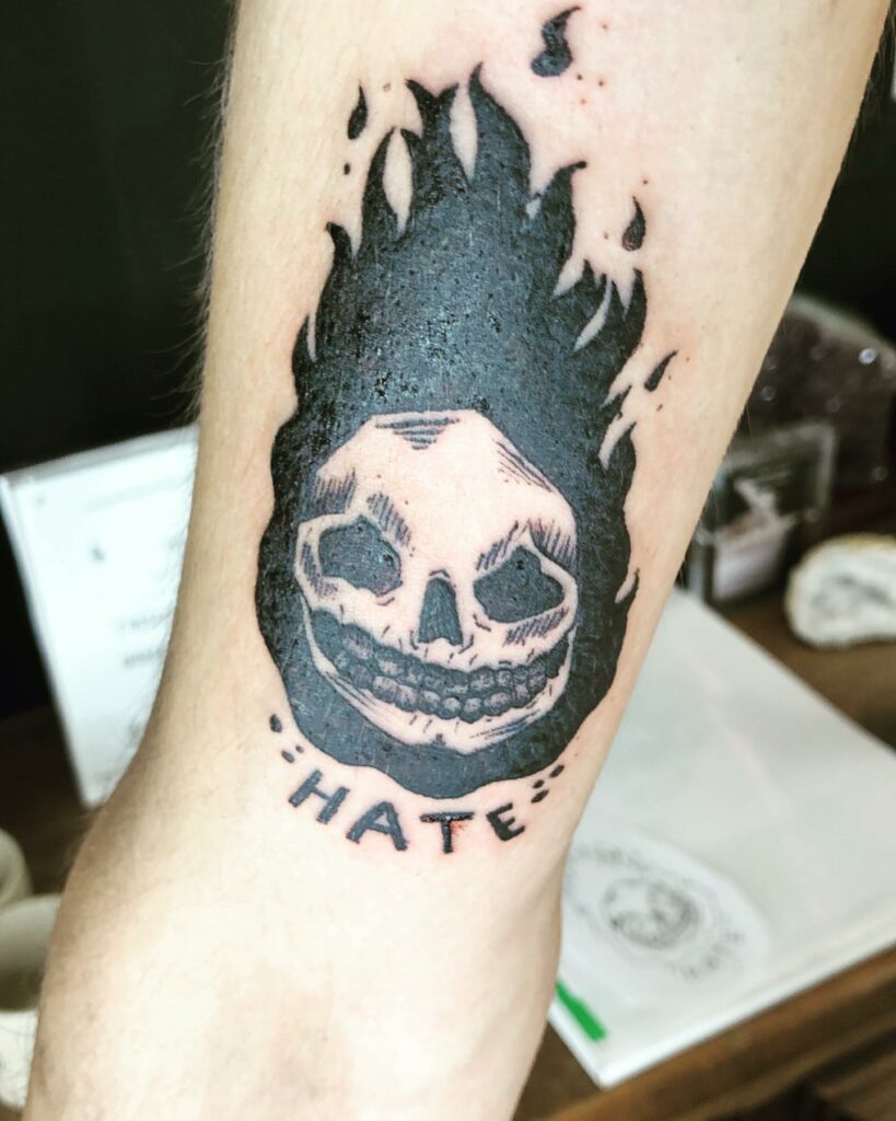 12+ Fire Flame Tattoo Ideas That Will Blow Your Mind! 17 Burning Skull Design