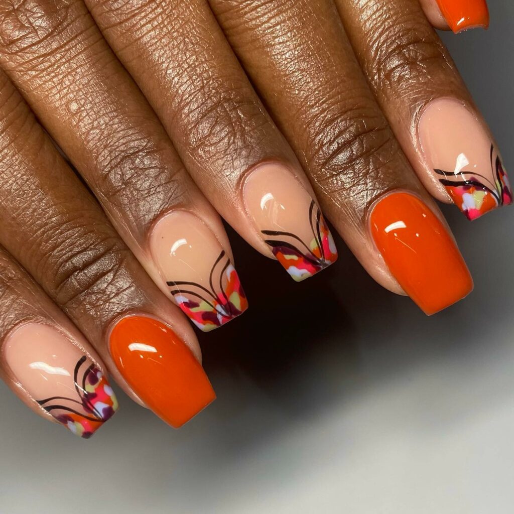 40 Latest Orange Nail Designs to Try in 2024 31 Burnt Orange French Tips