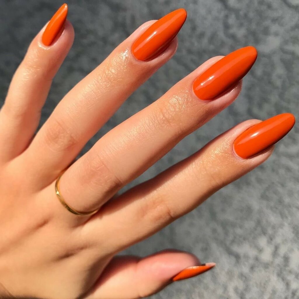 Stylish Burnt Orange Nail Trends of 2024 π 10 Burnt Orange Nails