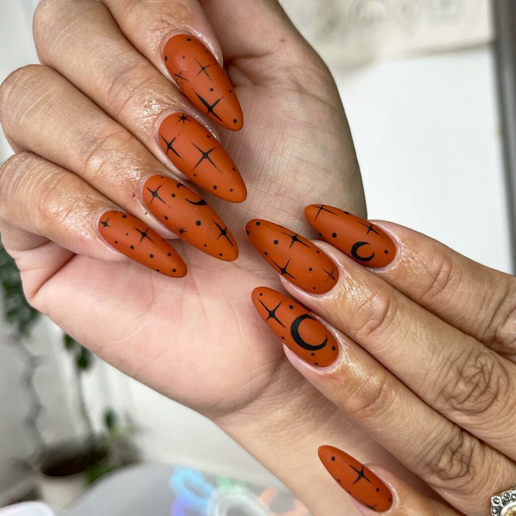 Stylish Burnt Orange Nail Trends of 2024 π 11 Burnt Orange Nails1