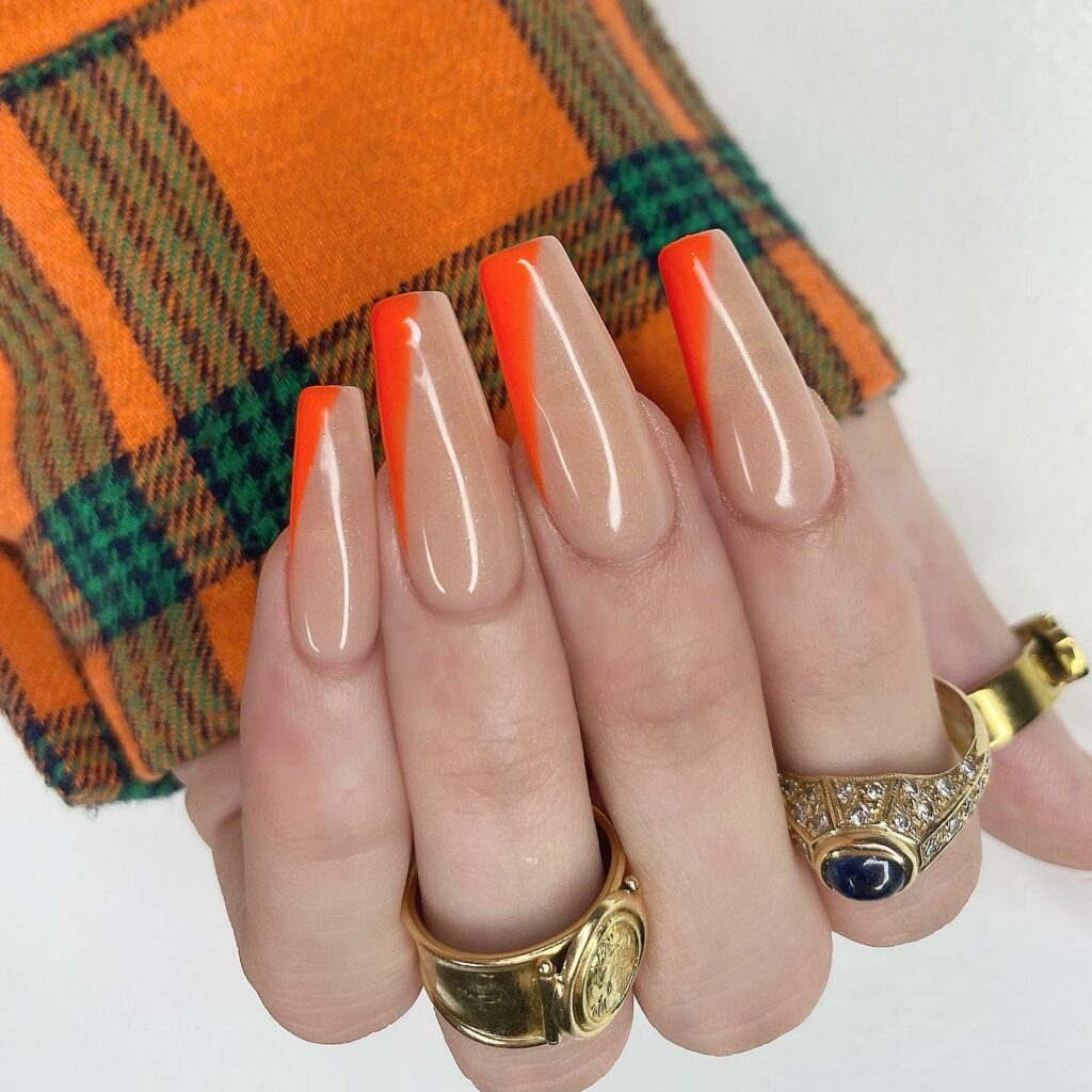33 Latest Orange Acrylic Nail Ideas To Try in 2024! 14 Burnt Orange Nails14