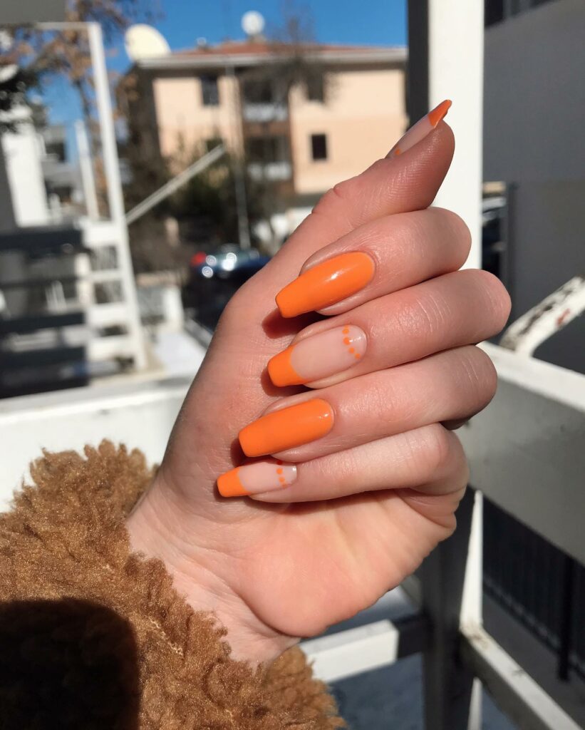 Stylish Burnt Orange Nail Trends of 2024 π 29 Burnt Orange Nails19
