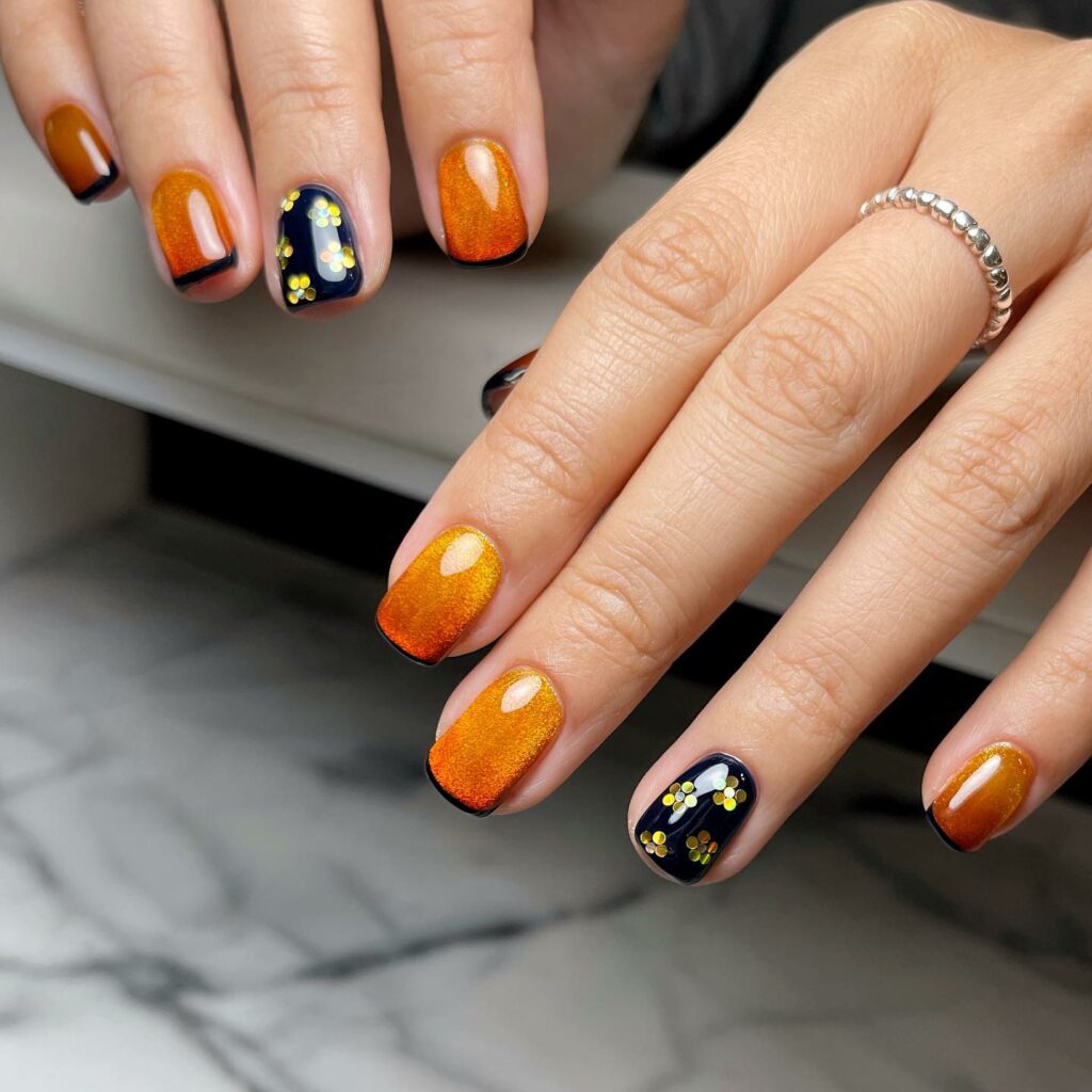 Stylish Burnt Orange Nail Trends of 2024 π 30 Burnt Orange Nails20