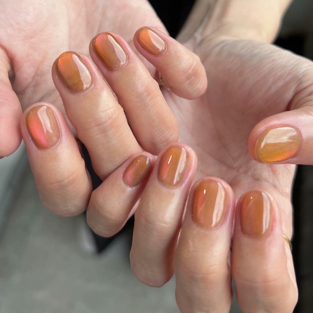Stylish Burnt Orange Nail Trends of 2024 π 31 Burnt Orange Nails21