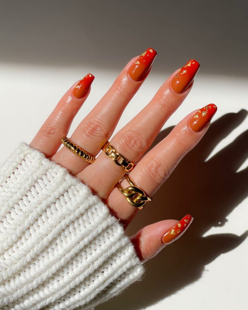 Stylish Burnt Orange Nail Trends of 2024 π 13 Burnt Orange Nails3