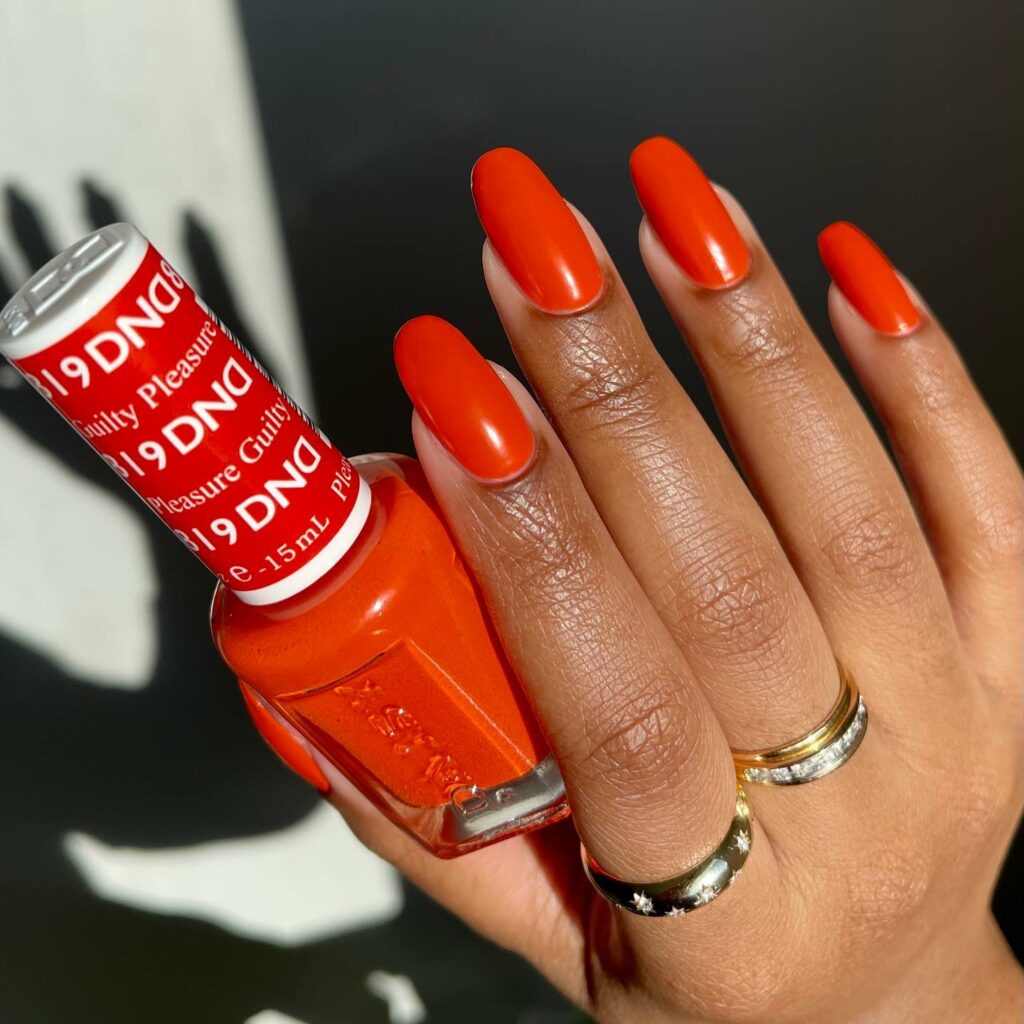 Stylish Burnt Orange Nail Trends of 2024 π 17 Burnt Orange Nails7