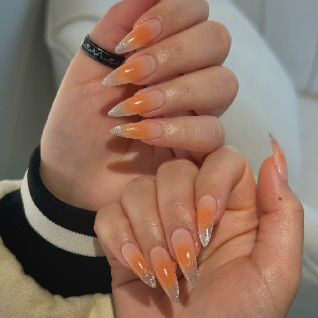 Stylish Burnt Orange Nail Trends of 2024 π 41 Burnt Orange Ombre Nails
