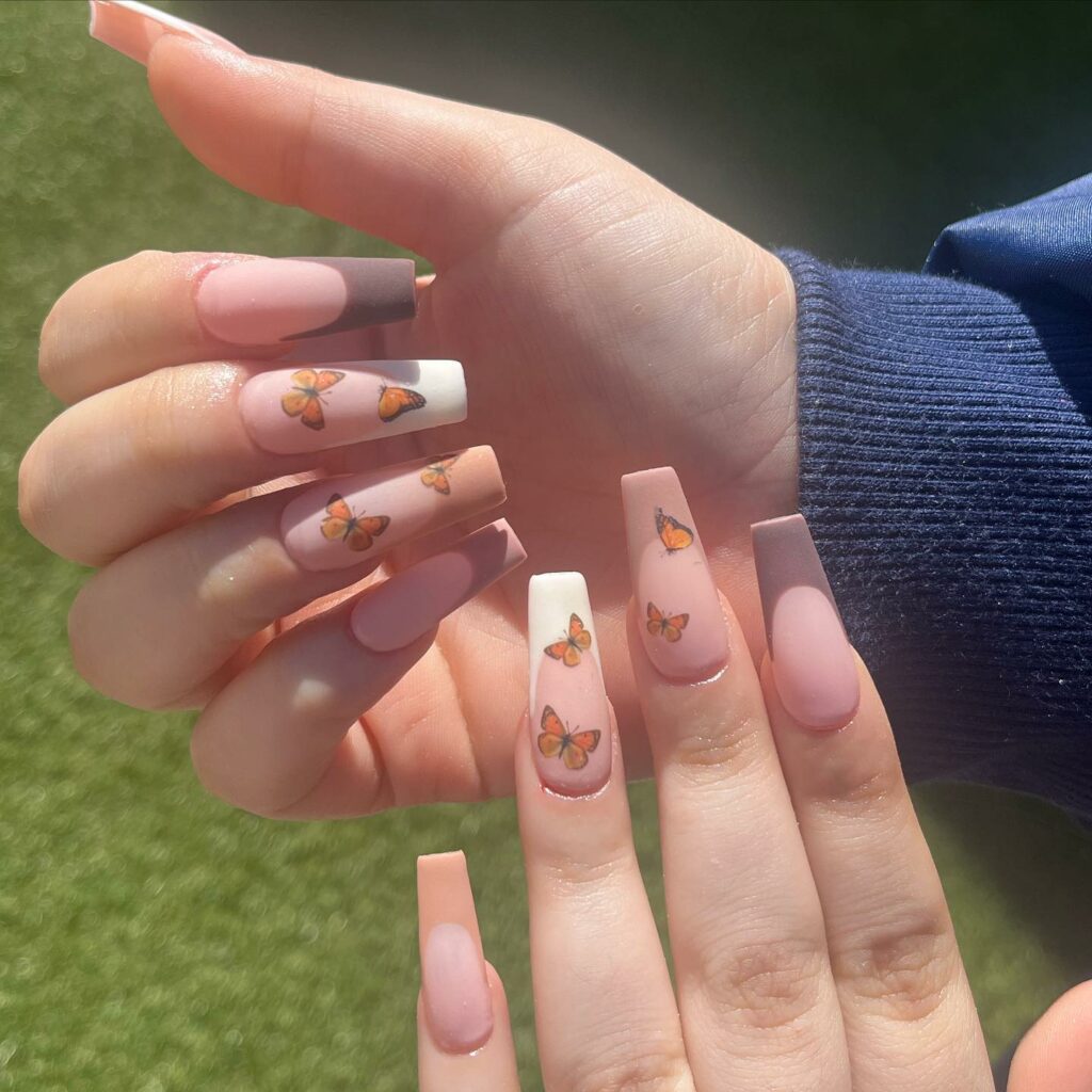 41 Latest Easter Nail Designs To Try This Season! 41 Butterfly Accents ideas