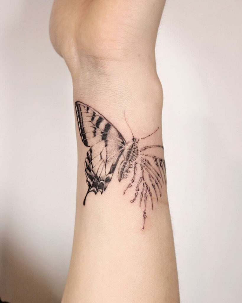 12+ Butterfly Skeleton Tattoo Ideas To Inspire You! 14 Butterfly Bone Design