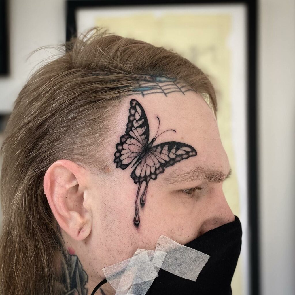 11+ Butterfly Face Tattoo Ideas That Will Blow Your Mind! 10 Butterfly Face Tattoo