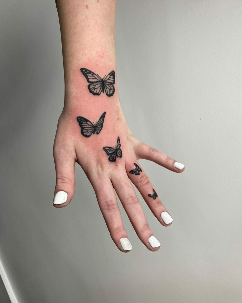 11+ Butterfly Finger Tattoo Ideas That Will Blow Your Mind! 10 Butterfly Finger Tattoo