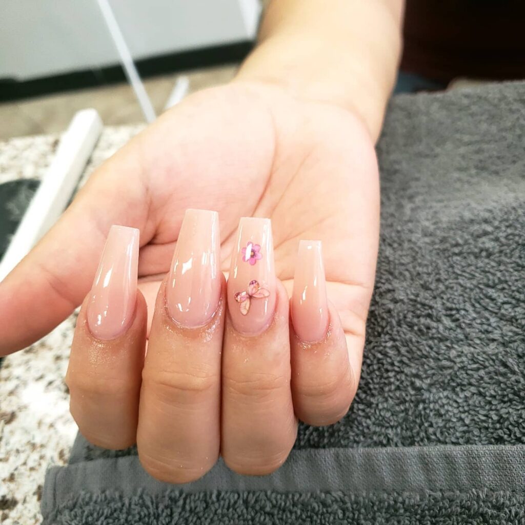 50 Latest Butterfly Nail Designs To try In 2024! 28 Short Coffin Butterfly Nails