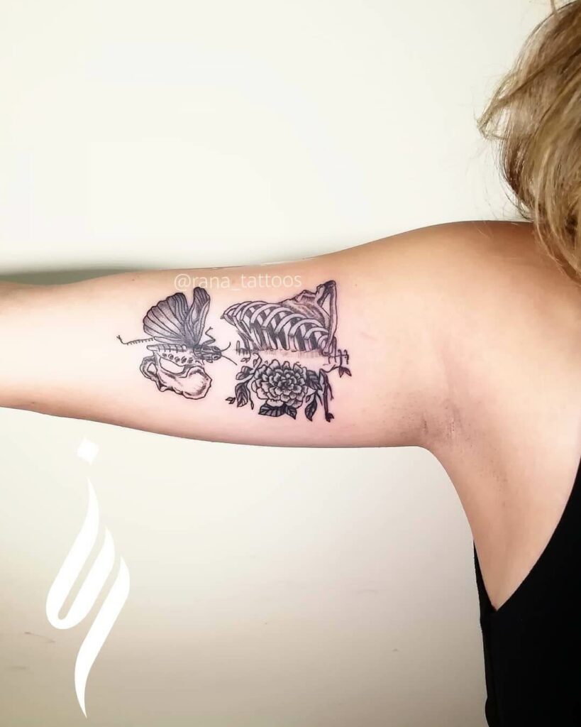 12+ Butterfly Skeleton Tattoo Ideas To Inspire You! 17 Butterfly Rib Cage Tattoo