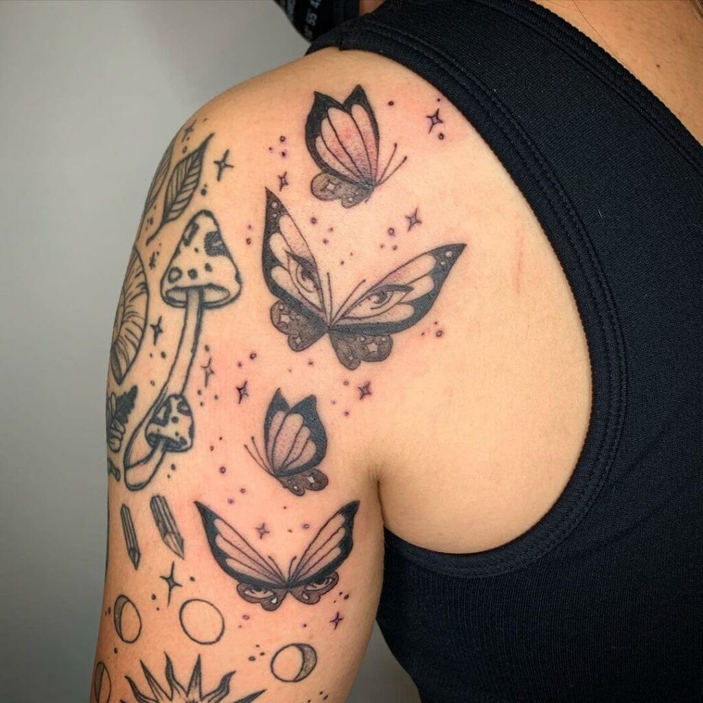 10 Creative Filler Tattoo Ideas for 2024 19 Butterfly Smoke Filler Tattoo Design