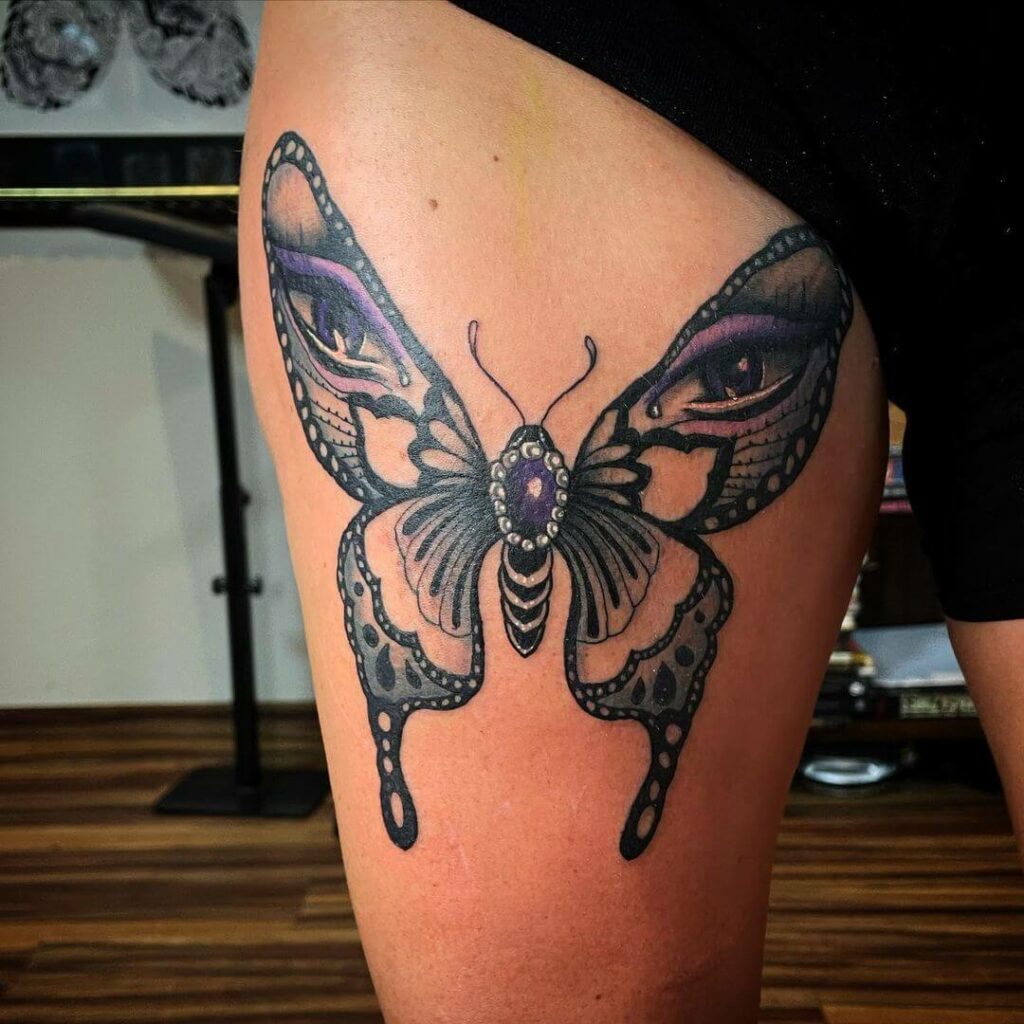 11+ Butterfly Eye Tattoo Ideas That Will Blow Your Mind! 11 Butterfly With Eye Tattoo