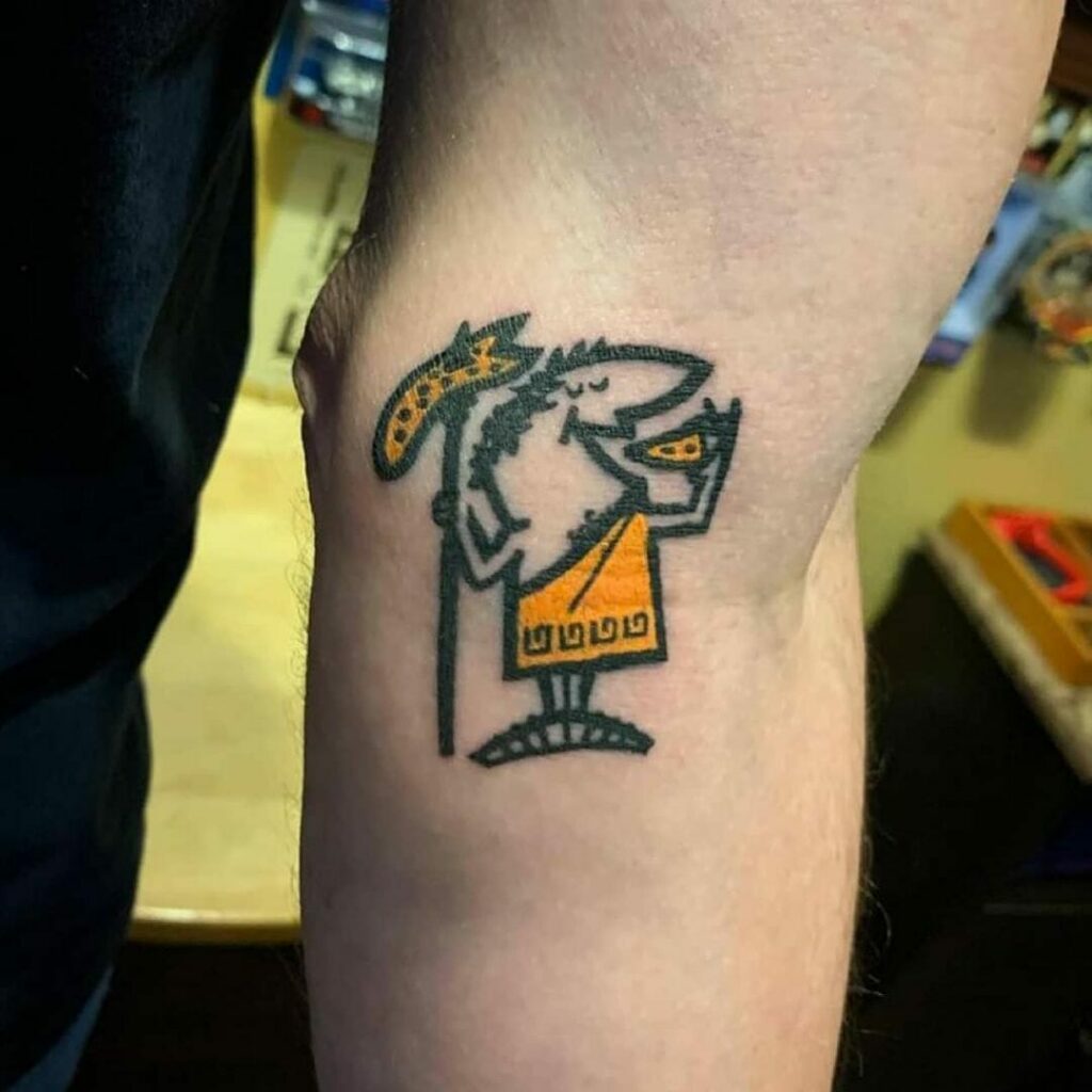 11+ Pizza Tattoo Ideas You Have To See To Believe! 14 Caesar Pizza Tattoo