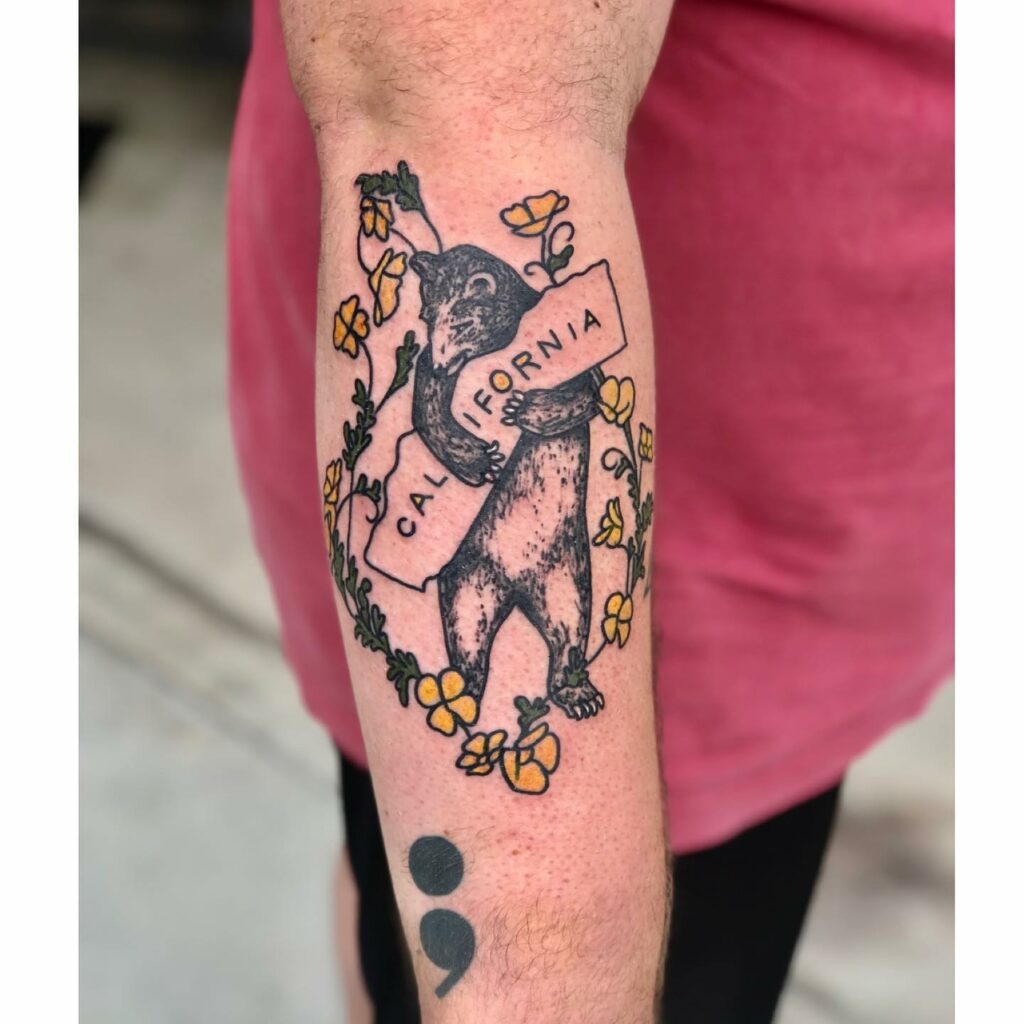 11+ California Bear Tattoo Ideas That Will Blow Your Mind! 10 California Bear Tattoo