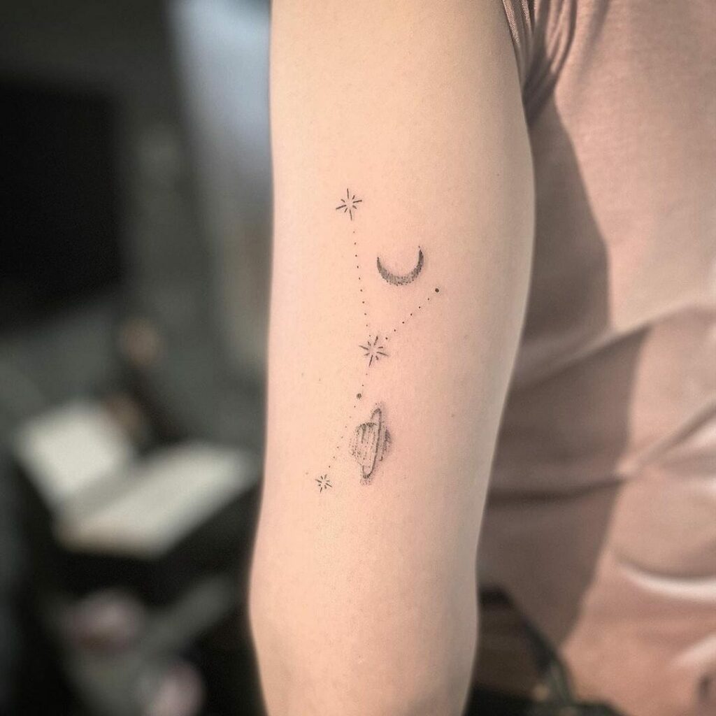 10+ Cancer Constellation Tattoo Ideas You'll Have To See To Believe! 16 Cancer Constellation Tattoo With Planets