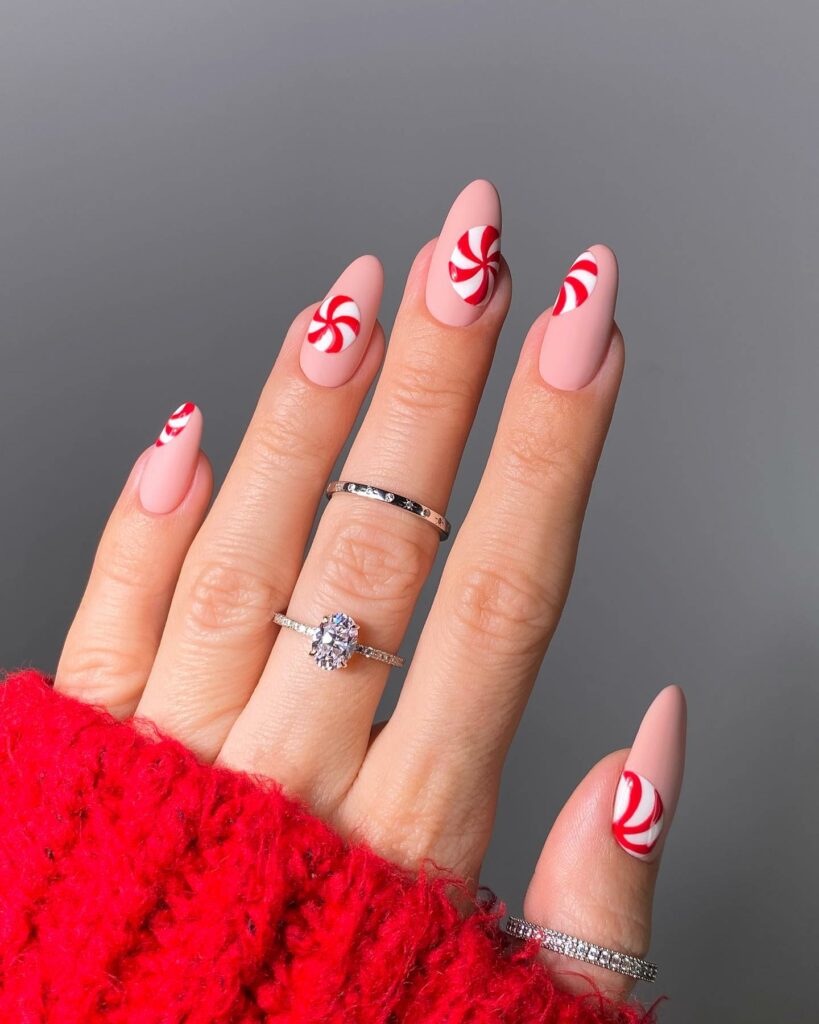 Get Merry with 30 Pink Christmas Nail Ideas in 2024 27 Candy Cane Pink Christmas Nails