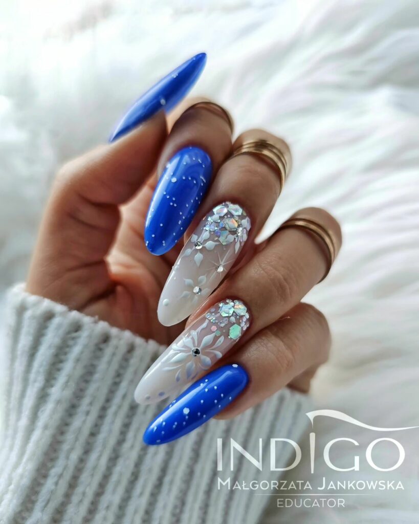 Feel Festive with 30 Blue Christmas Nail Ideas in 2024 12 Captivating Blue Christmas Nails