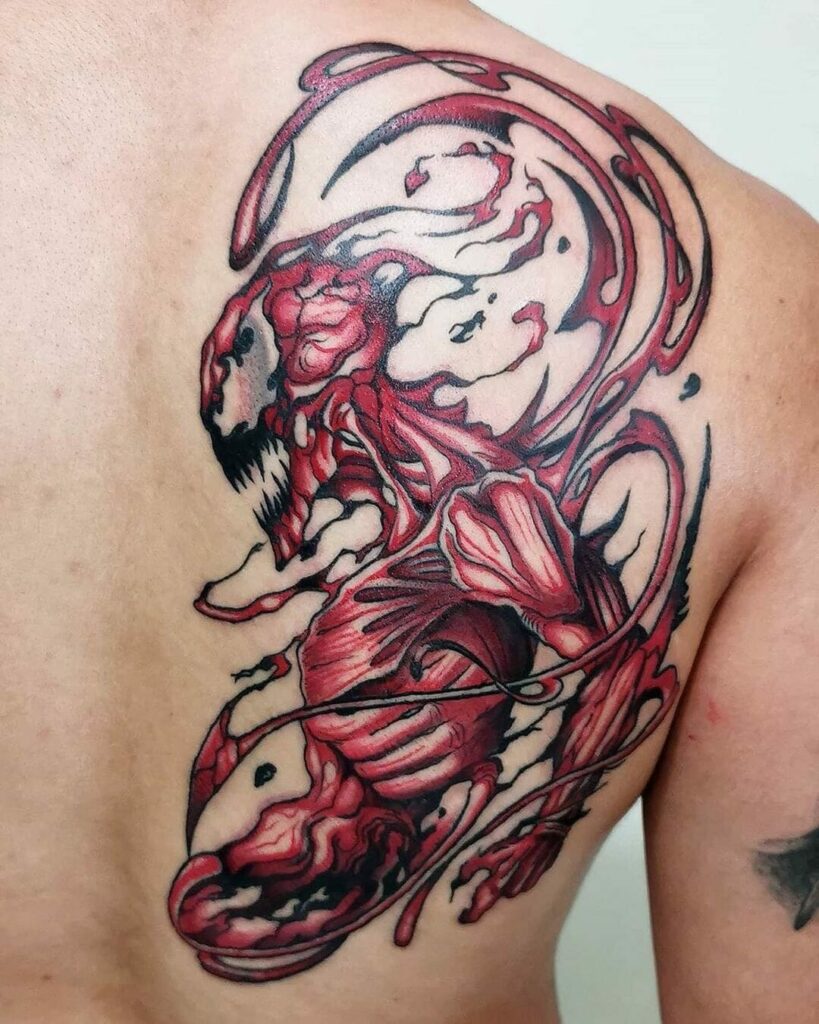 12+ Carnage Tattoo Ideas To Inspire You! 15 Carnage Symbiote Tattoo