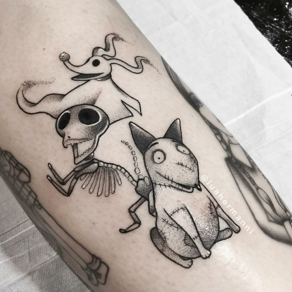 11+ Corpse Bride Tattoo Ideas That Will Blow Your Mind! 13 Cartoon Corpse Bride Tattoo