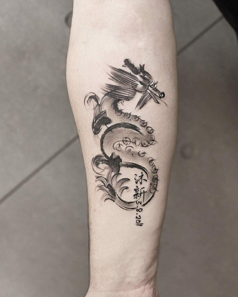 11+ Chinese Dragon Tattoo Arm Ideas That Will Blow Your Mind! 12 Cartoon Sketch Chinese Dragon Tattoos