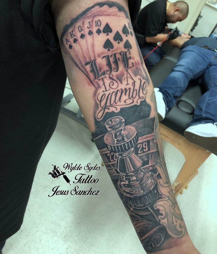 10+ Gambling Tattoo Ideas That Will Blow Your Mind! 18 Casino Tattoo With Gambling Quote