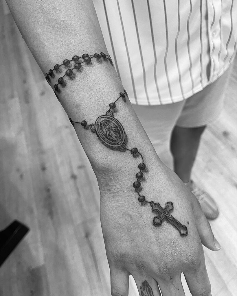 12+ Hand Rosary Tattoo Ideas To Inspire You 13 Catholic Faith Rosary Wrapped Tattoo Designs