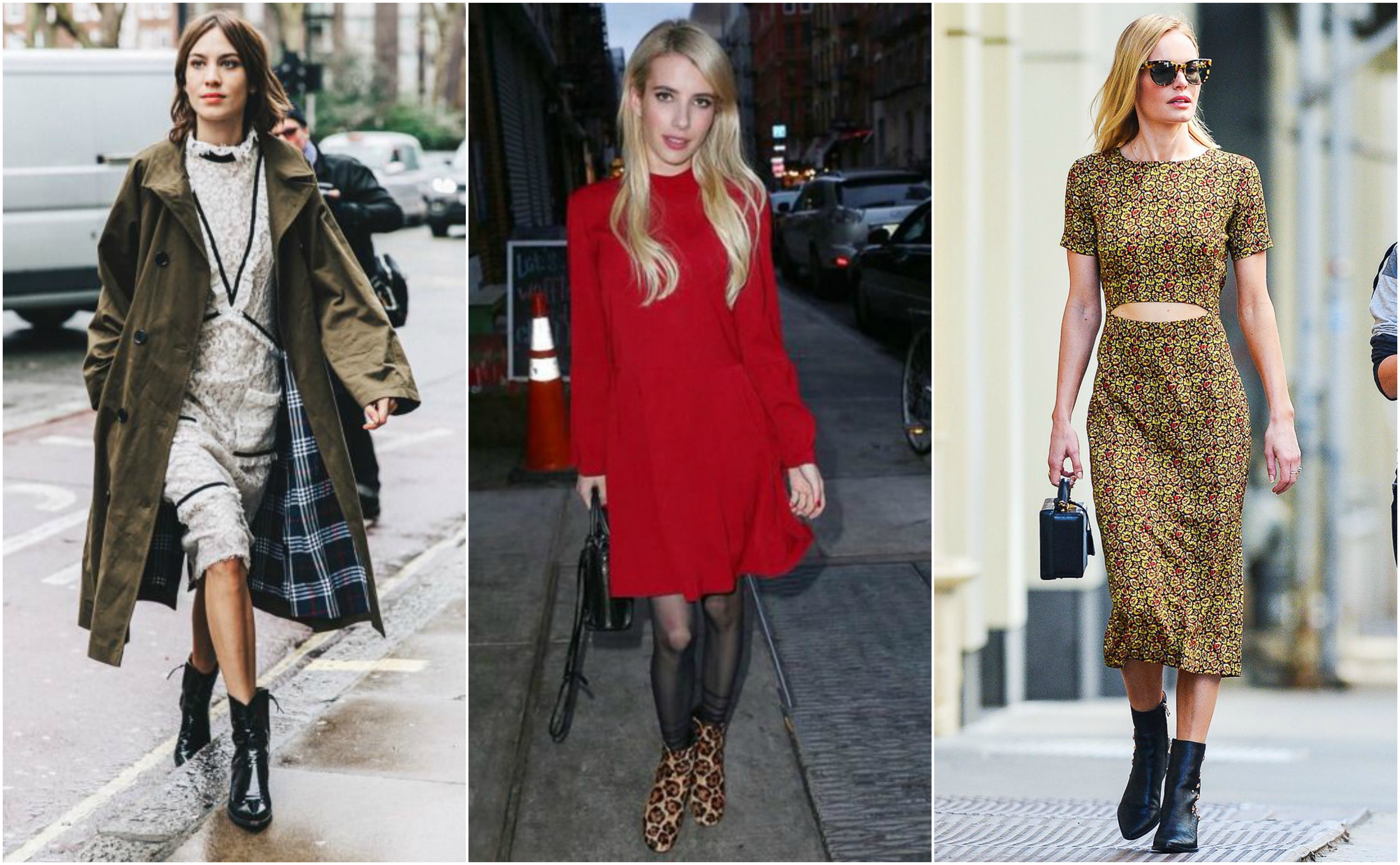 How to Wear Chelsea Boots 28 Celebrities in Chelsea boots and winter dresses: Alexa Chung, Emma Roberts, Kate Bosworth