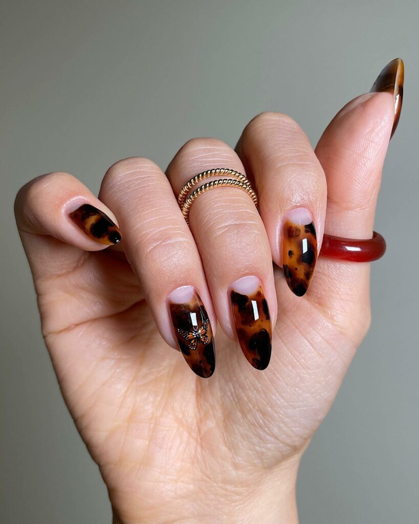 50 Latest Clear Nail Designs To Try In 2024! 38 Celestial Half Moons on Clear Nails