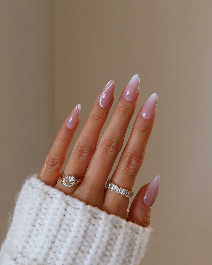 Experiment with 40 Fresh White Tip Nail Ideas for 2024 44 Celestial white tip Nails