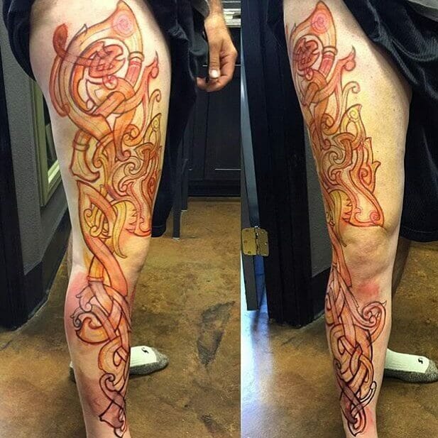 11+ Celtic Viking Tattoo Ideas That Will Blow Your Mind! 13 Celtic Patterned Leg Tattoo