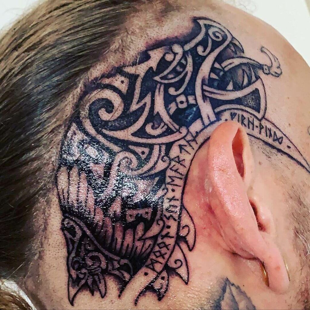 11+ Celtic Viking Tattoo Ideas That Will Blow Your Mind! 14 Celtic Wolf With Patterns Tattoo