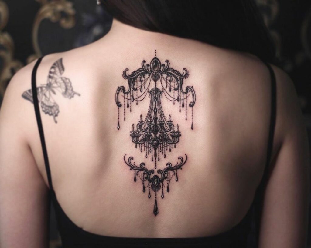 11+ chandelier tattoo ideas you'll have to see to believe! 10 Chandelier Tattoo
