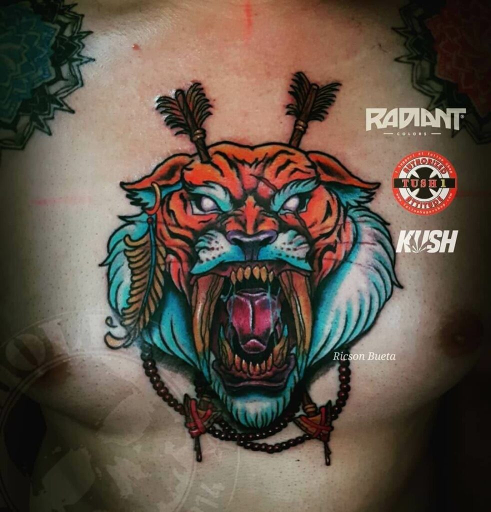 11+ Chest Tiger Tattoo Ideas That Will Blow Your Mind! 17 Charismatic Tiger Tattoo