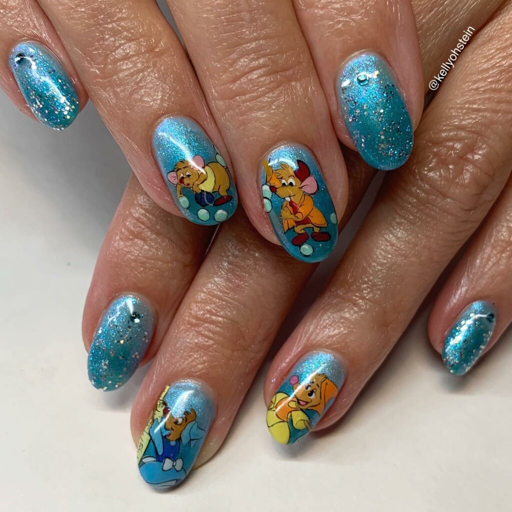 20 Latest Cinderella Nail Ideas To Try In 2024! 13 Charming Companions of Cinderella Nails