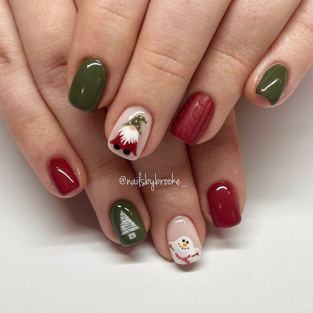 Get Festive with 20 Red And Green Christmas Nail Ideas in 2024 24 Charming Red and Green Christmas Nails