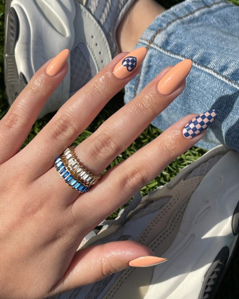 49 Latest Thanksgiving Nail Designs For 2024 33 Checkered Claws