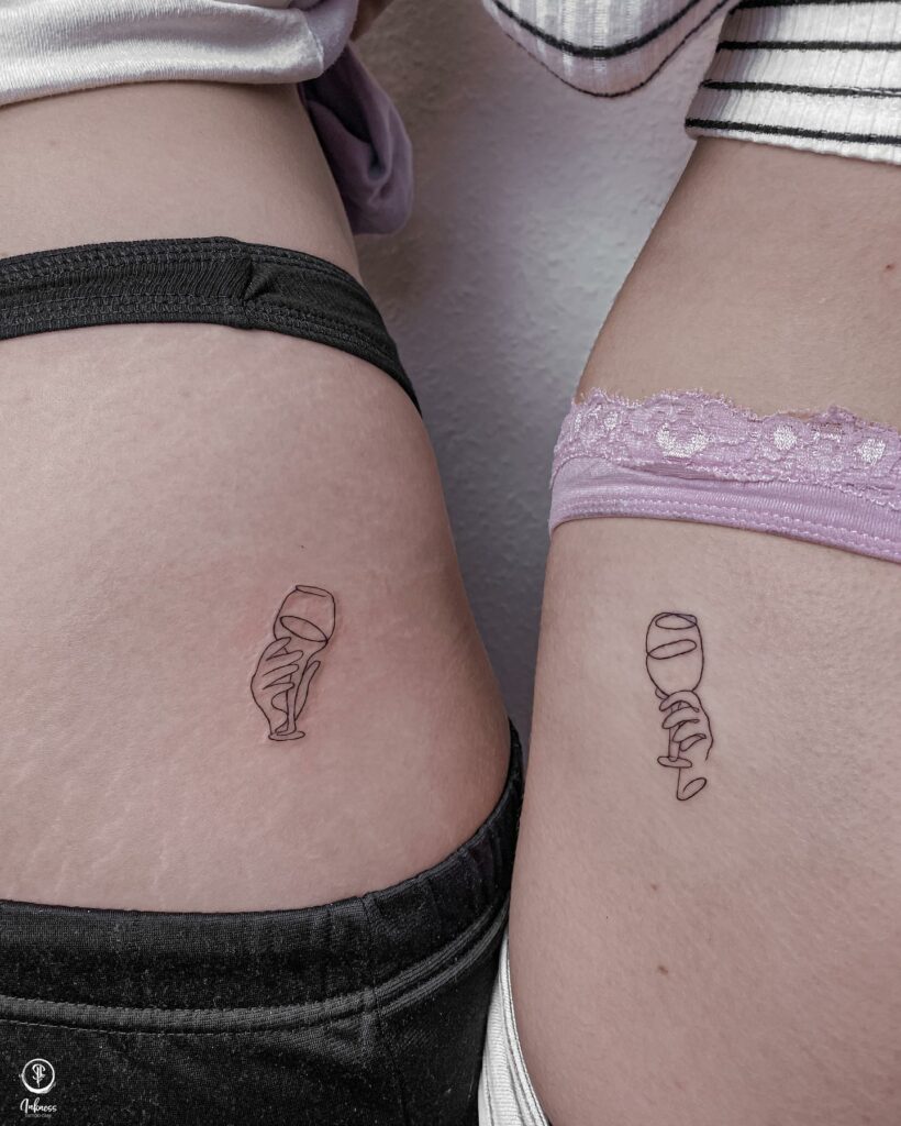 11+ Girly Best Friend Tattoos Ideas That Will Blow Your Mind! 15 Cheers Tattoos